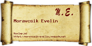 Moravcsik Evelin névjegykártya