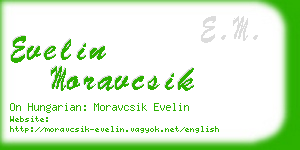 evelin moravcsik business card